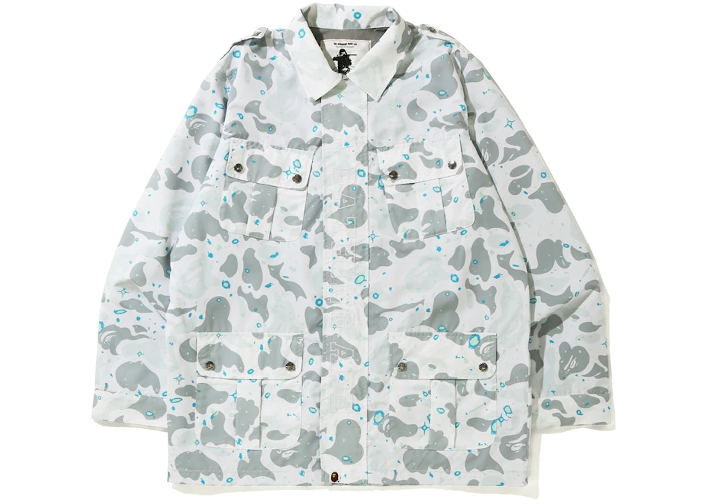 BAPE Space Camo Military Jacket White