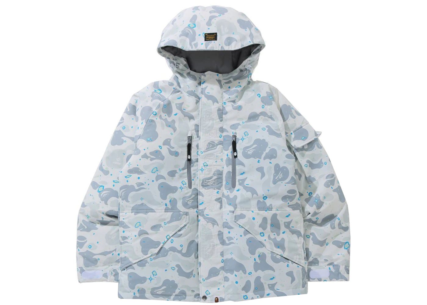 BAPE Space Camo Military Loose Fit Hoodie Down Jacket White