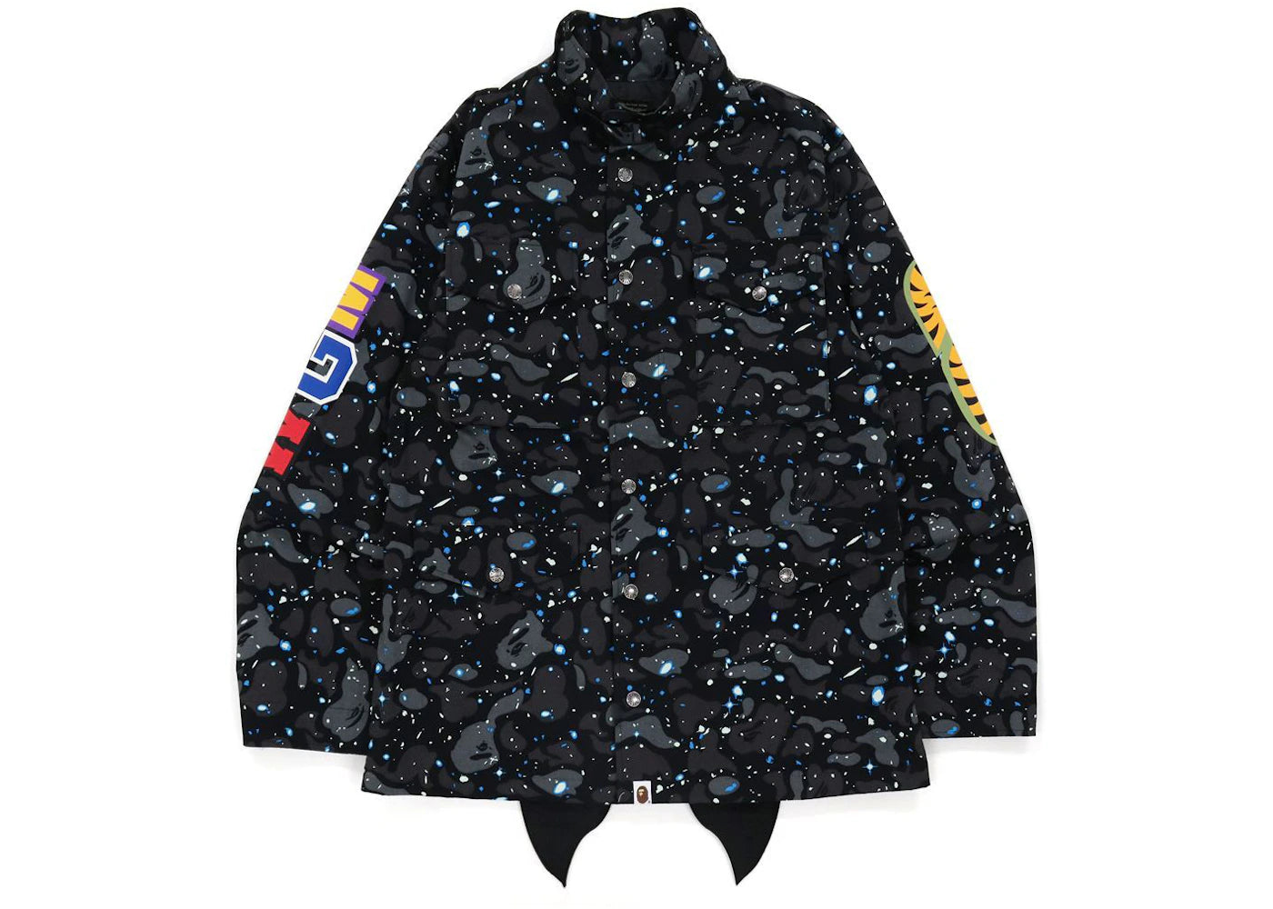BAPE Space Camo Shark M-65 Jacket Black