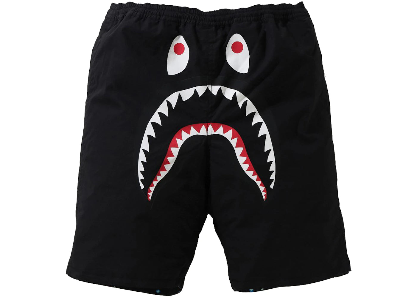 BAPE Space Camo Shark Reversible Shorts Black