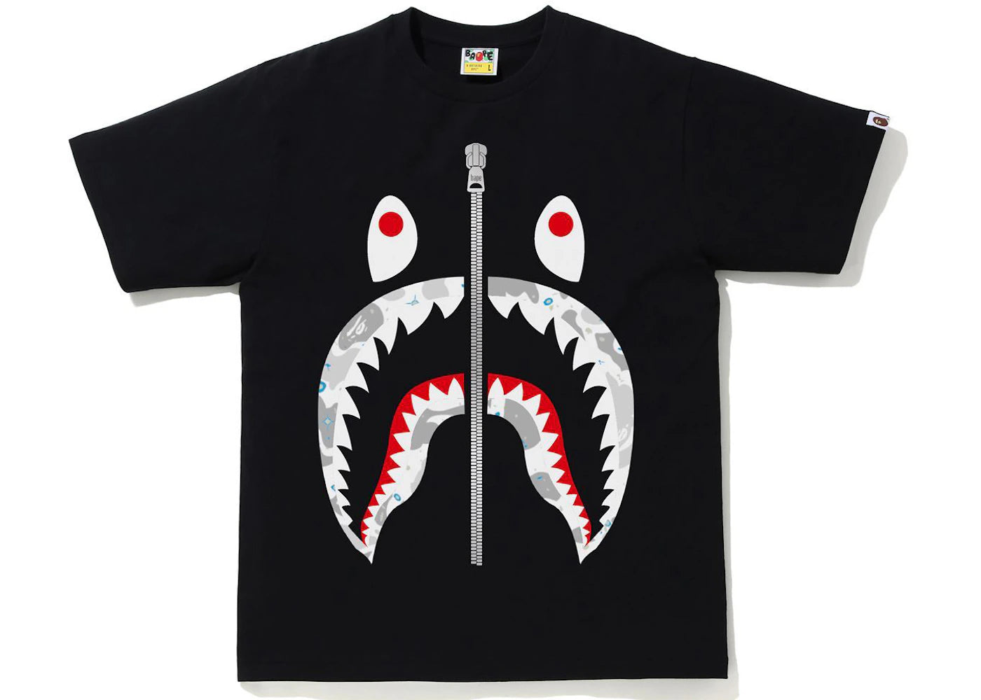 BAPE Space Camo Shark Tee (SS21) Black