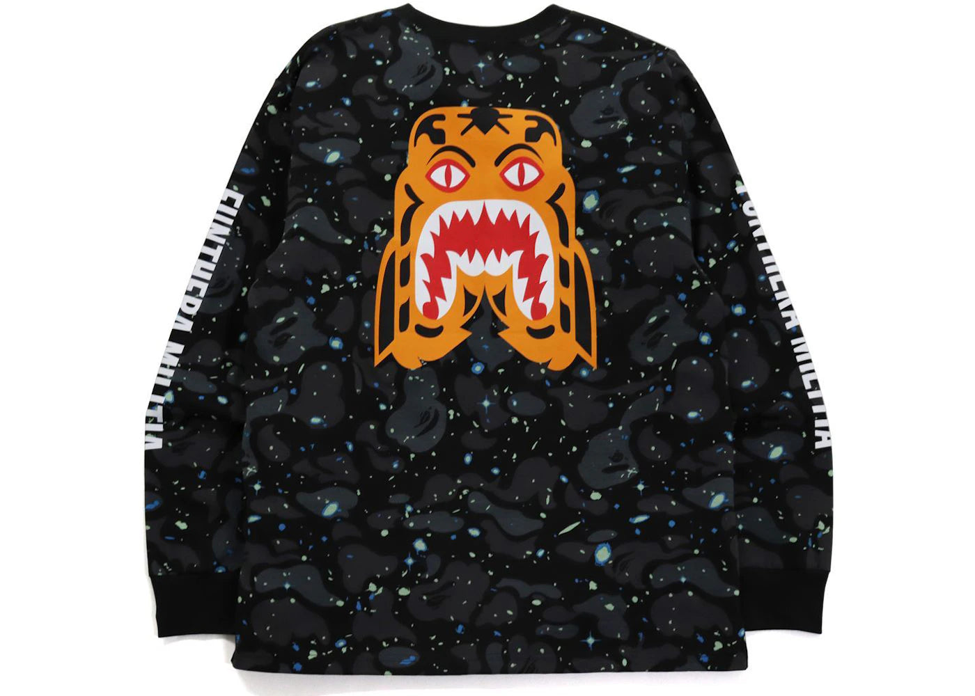 BAPE Space Camo Tiger L/S Tee Black
