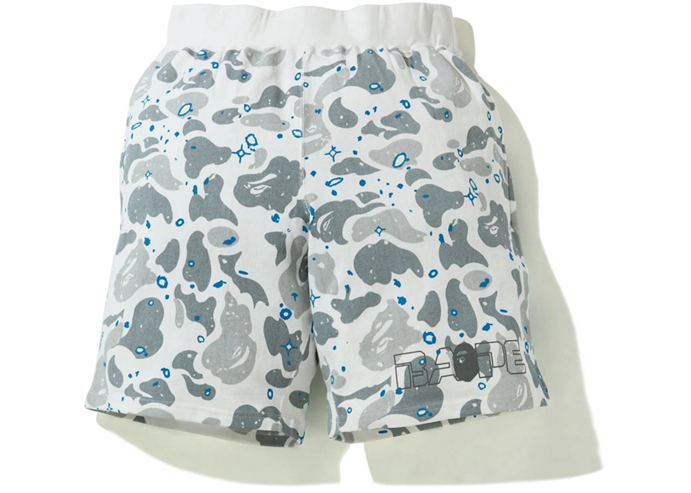 BAPE Space Camo Wide Sweatshort White