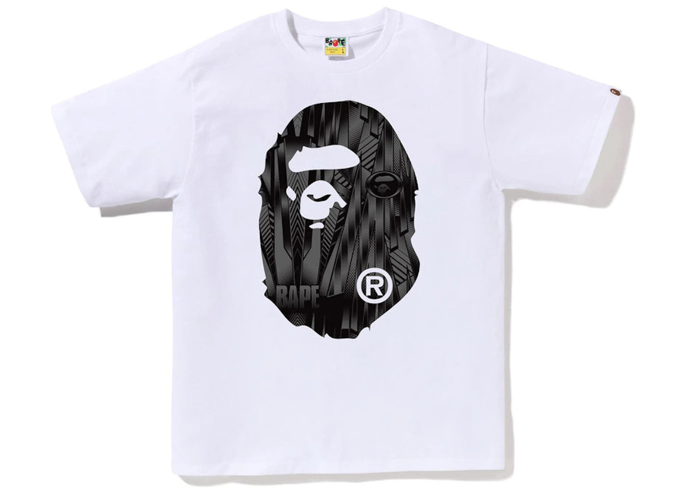 BAPE Speed Racer Big Ape Head Tee White Black