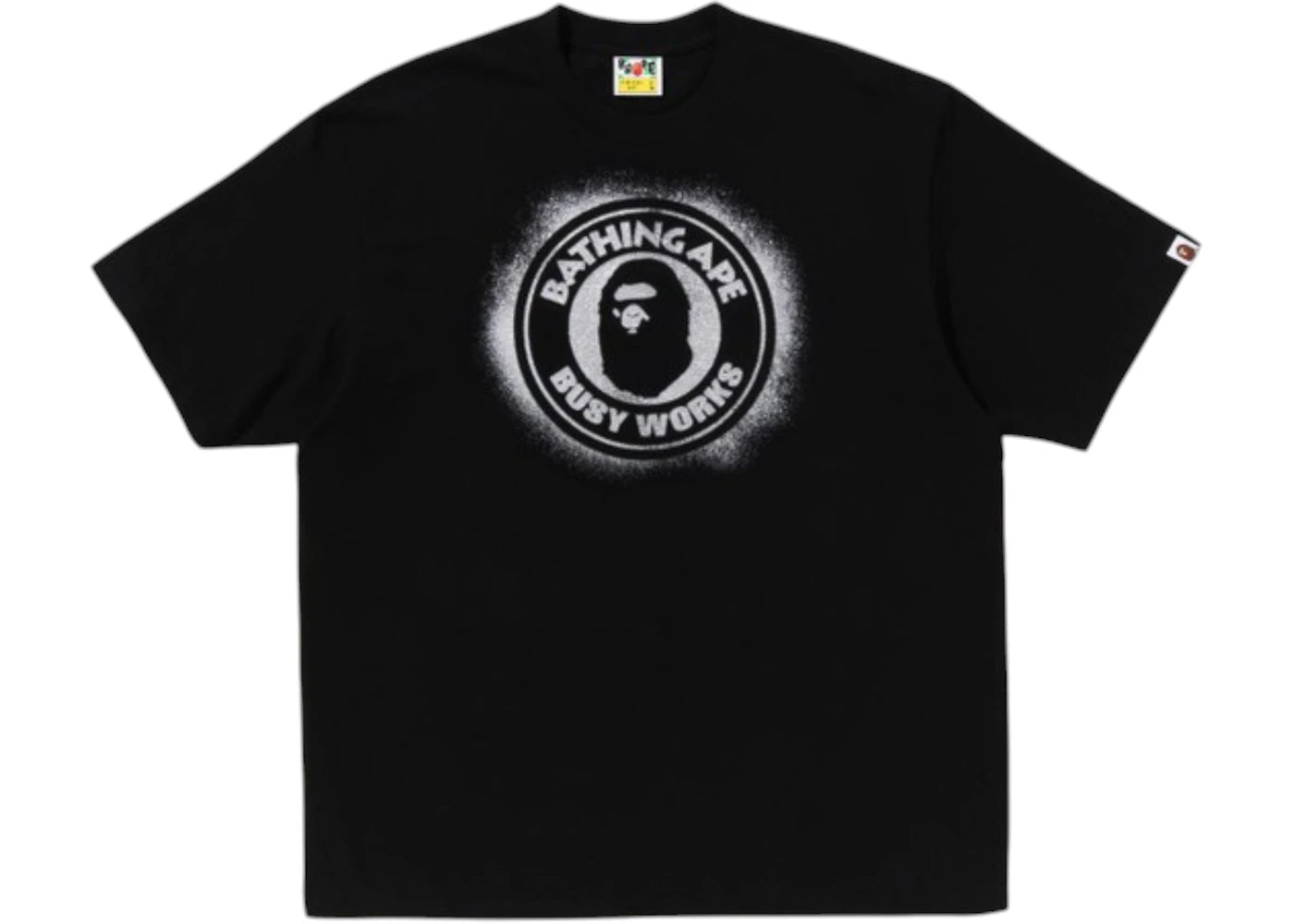 BAPE Spray Print Busy Works Relaxed Fit Tee Black