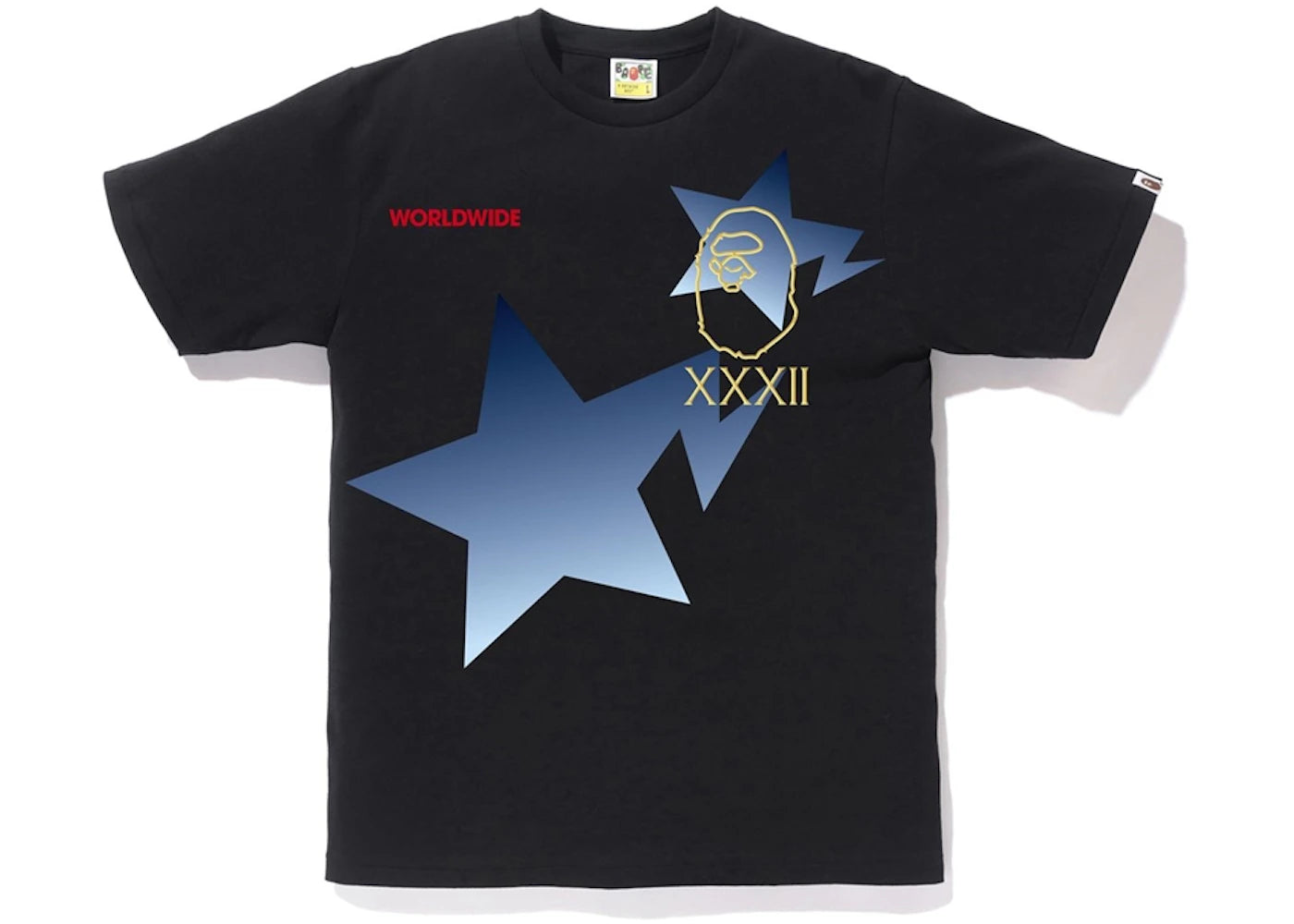 BAPE Sta Ape Head Outline Tee Black