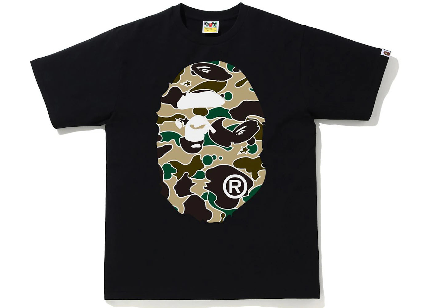 BAPE Sta Camo Big Ape Head Tee Black/Yellow