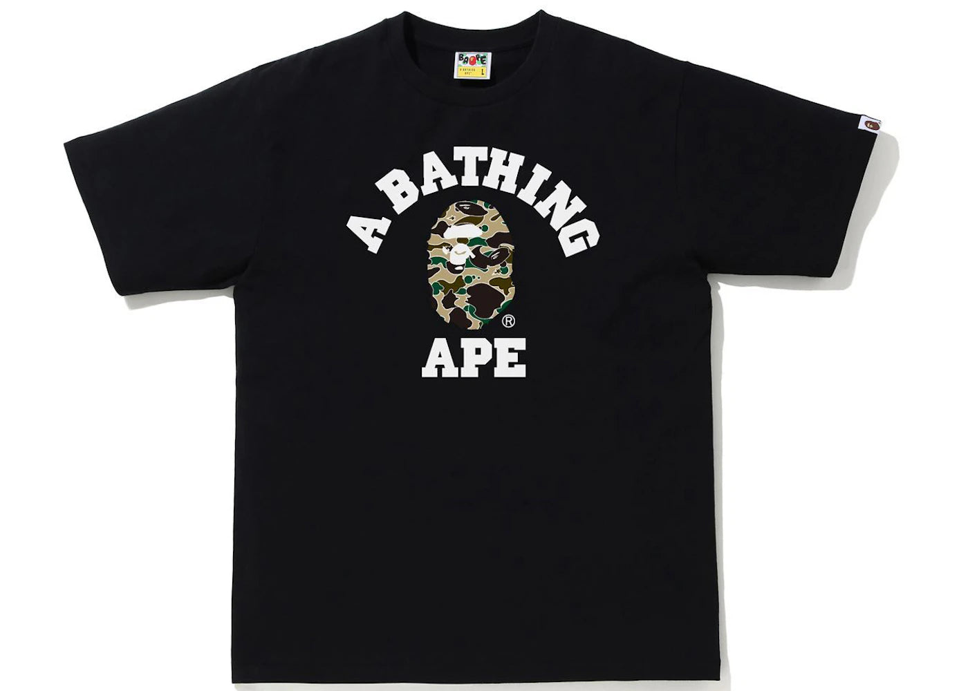 BAPE Sta Camo College Tee Black/Yellow