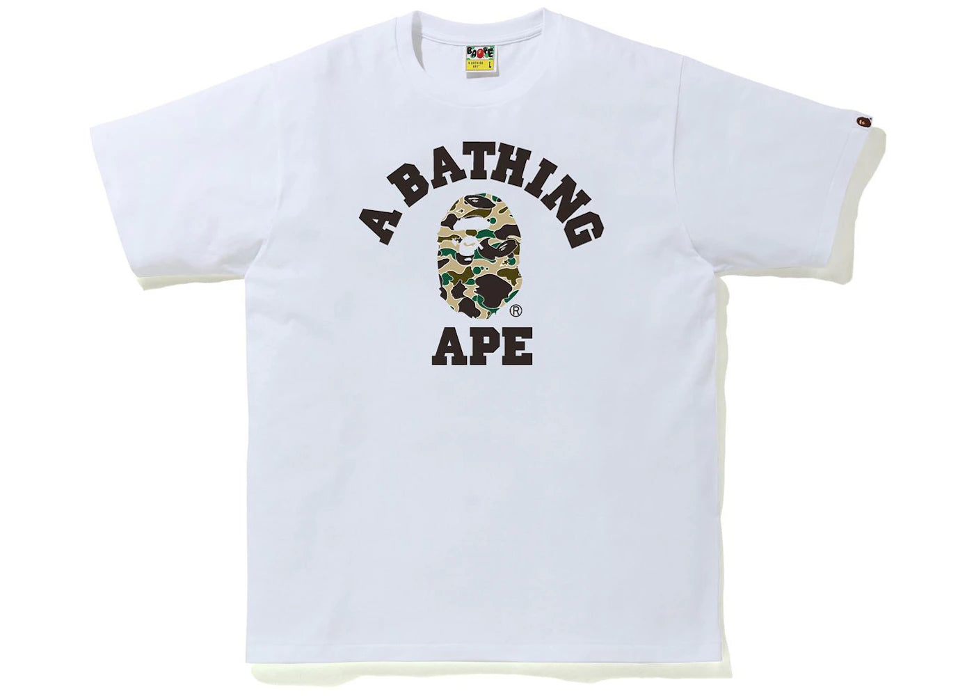 BAPE Sta Camo College Tee White/Yellow