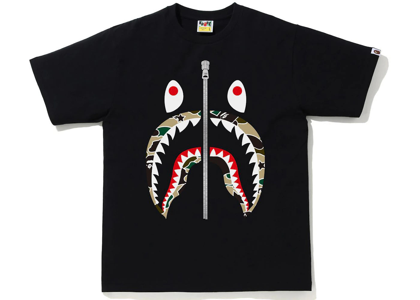 BAPE Sta Camo Shark Tee Black/Yellow