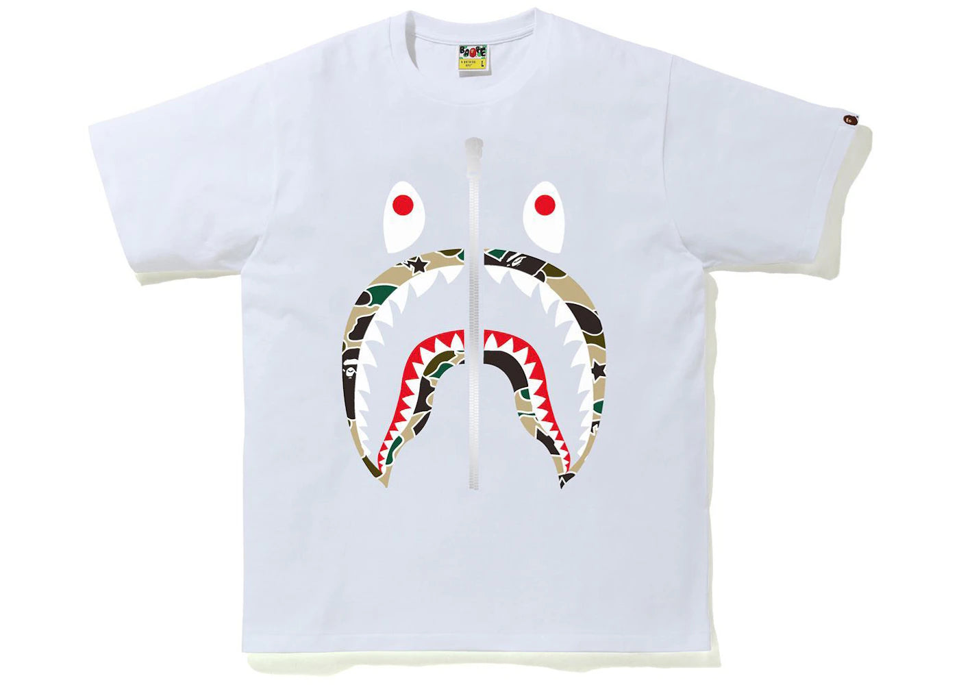 BAPE Sta Camo Shark Tee White/Yellow