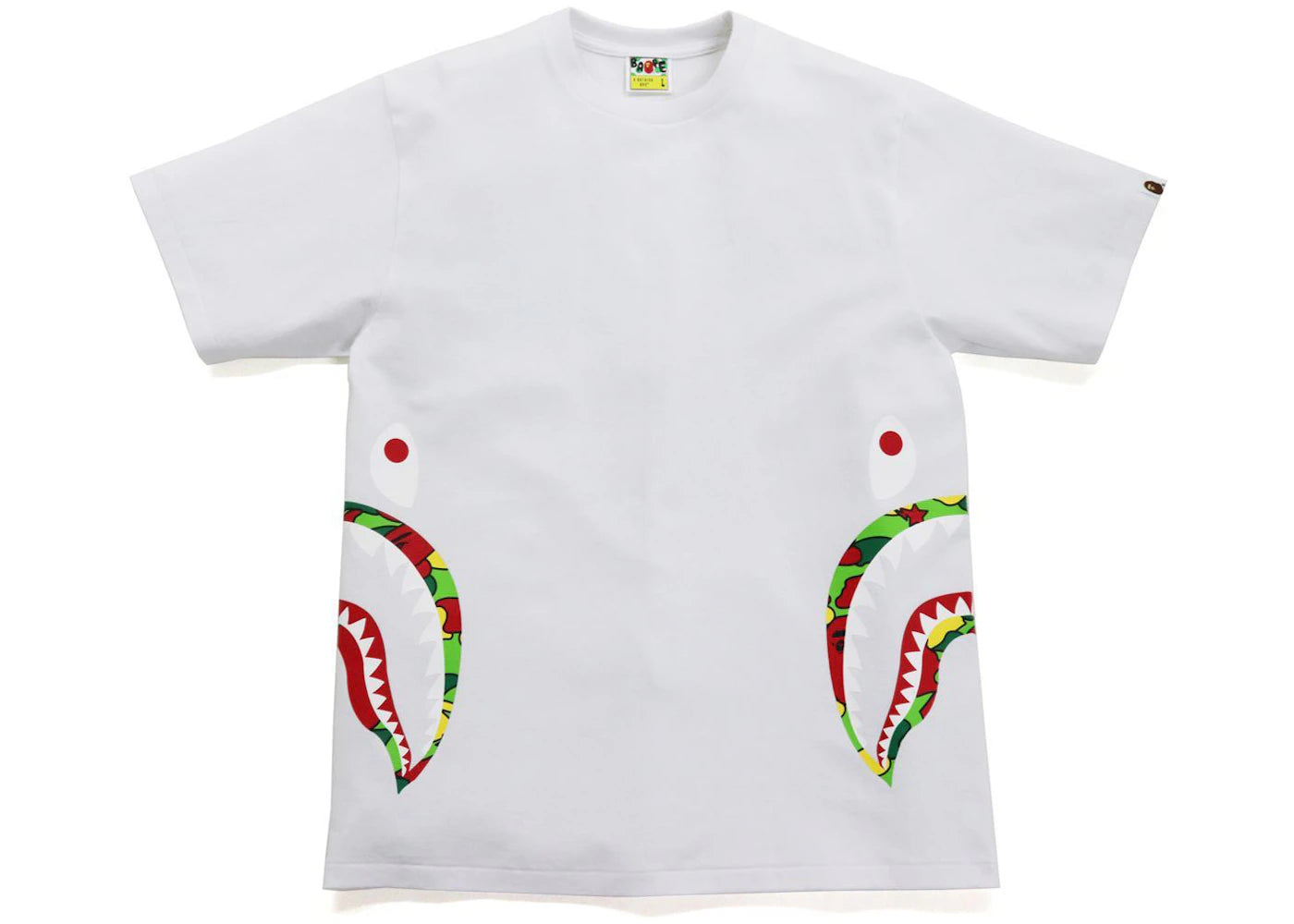 BAPE Sta Camo Side Shark Tee White/Multi