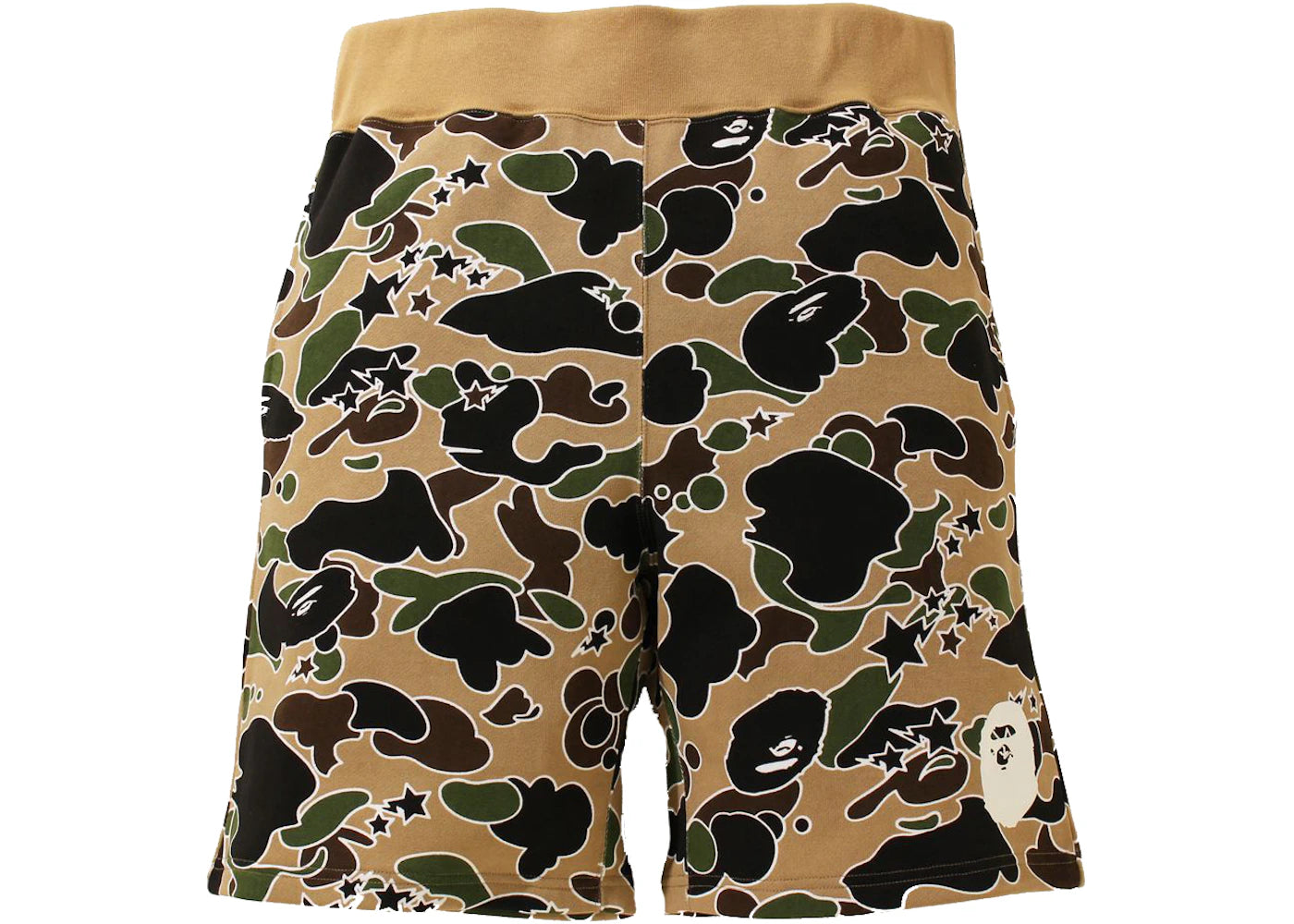 BAPE Sta Camo Sweat Shorts Yellow