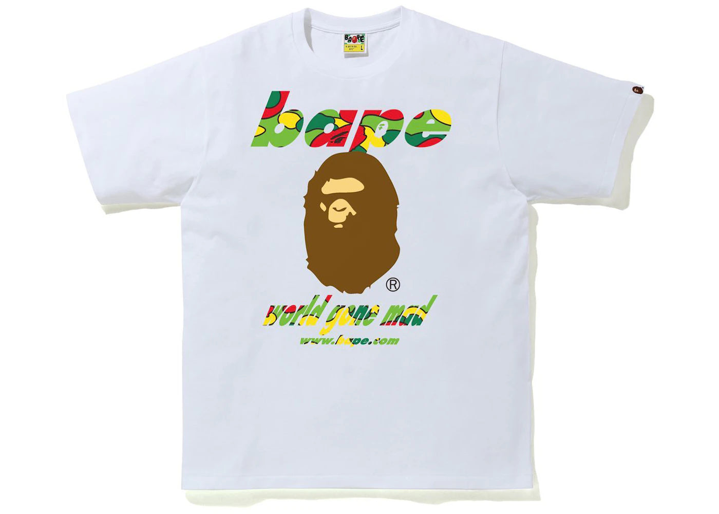BAPE Sta Camo WGM Ape Head Tee White/Multi