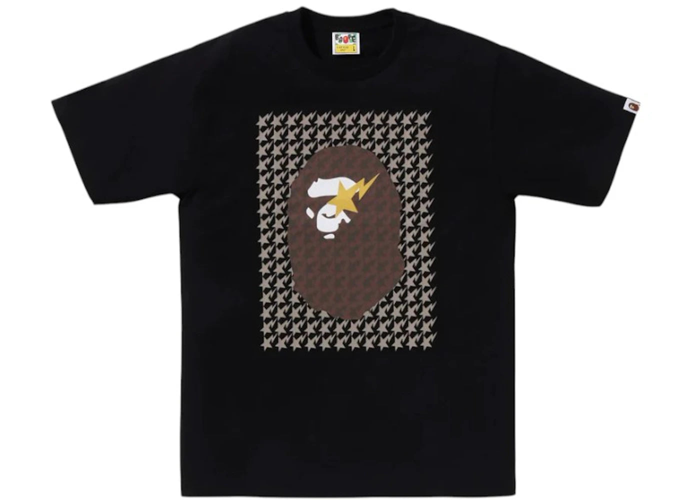 BAPE Sta Houndstooth Ape Head Tee Black/Brown