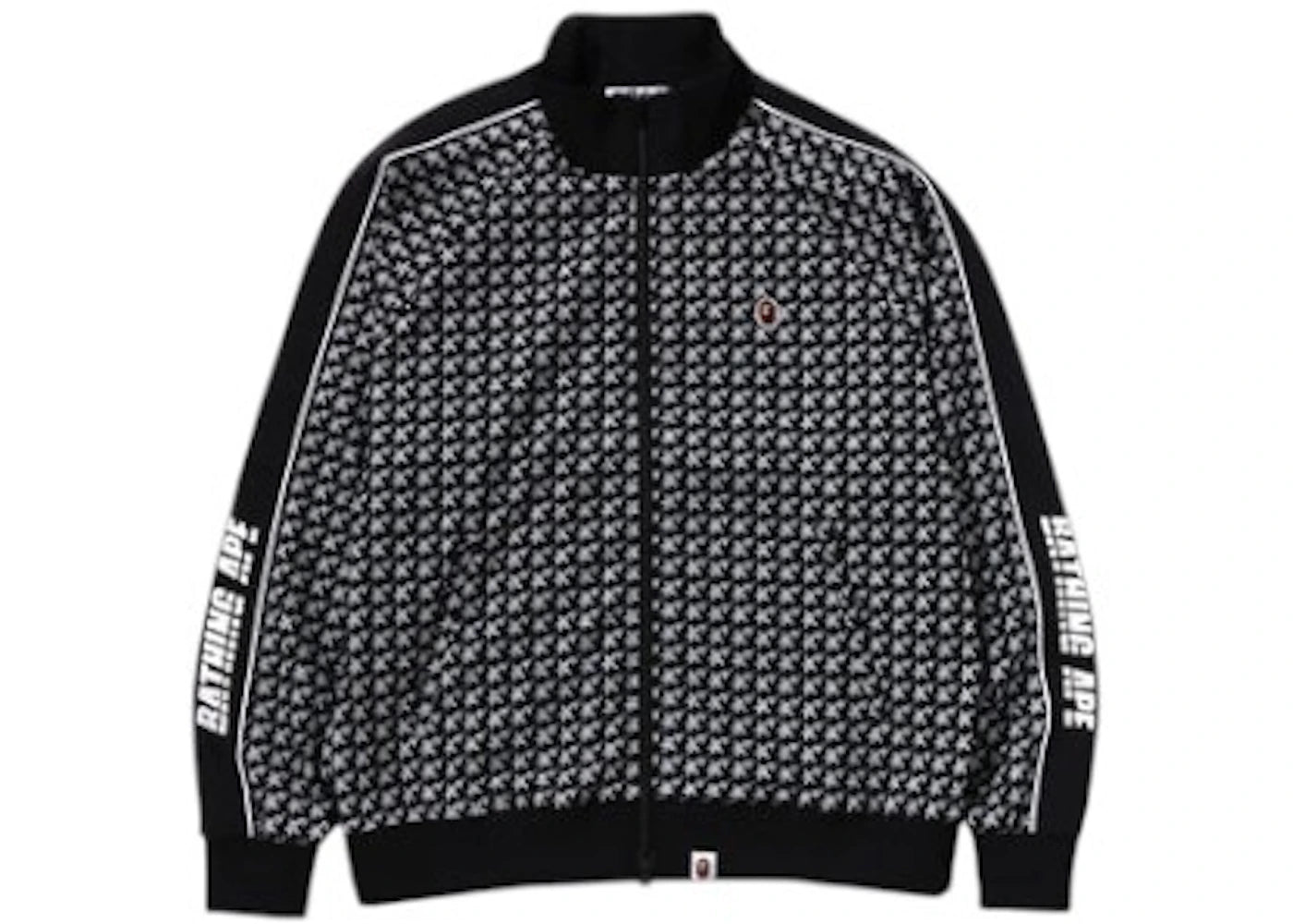 BAPE Sta Houndstooth Jacquard Track Jacket Black