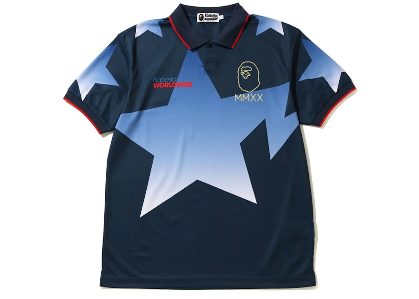 BAPE Sta Jersey Polo Navy