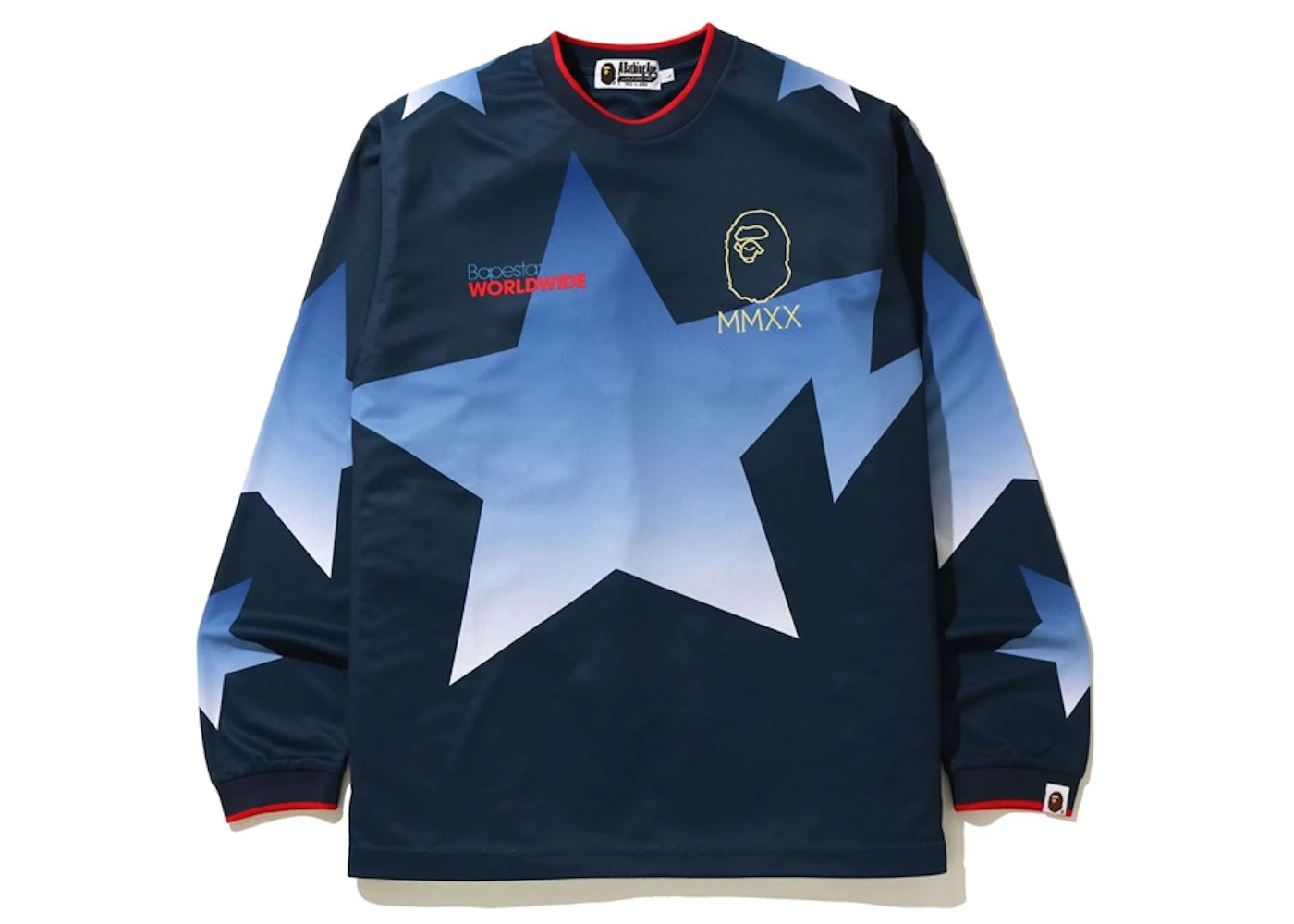 BAPE Sta L/S Tee Navy