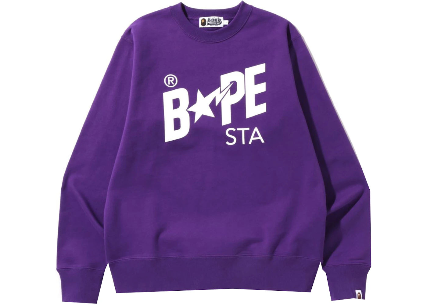 BAPE Sta Logo Crewneck Purple