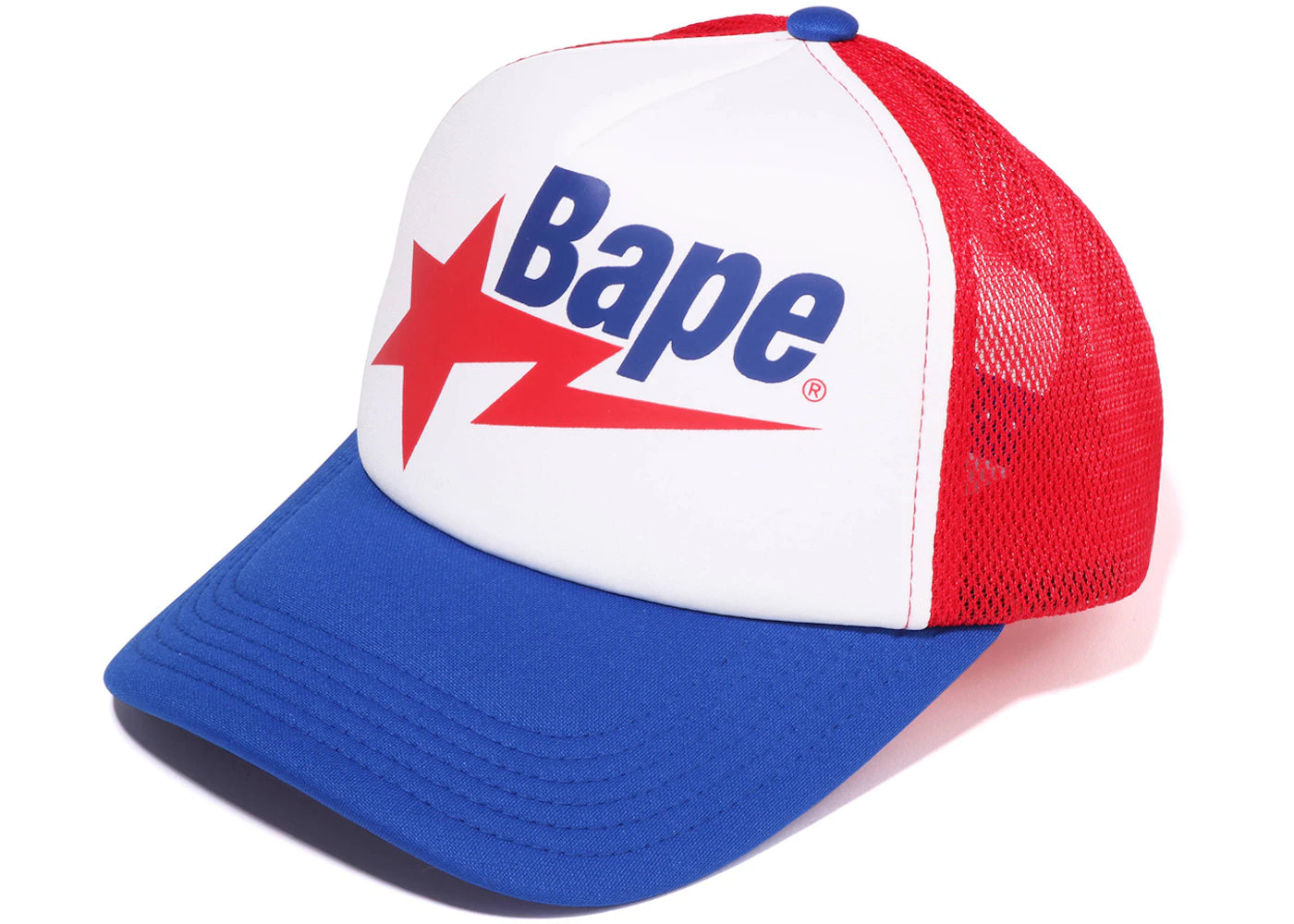BAPE Sta Mesh Cap Blue Red White