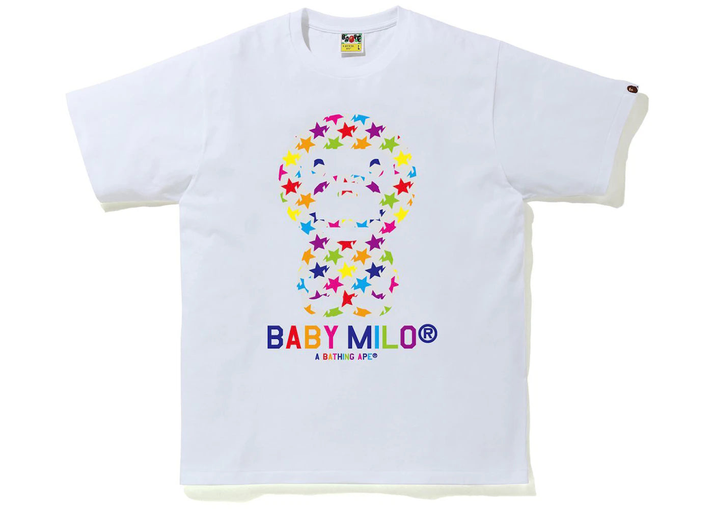 BAPE Sta Pattern Baby Milo Tee White