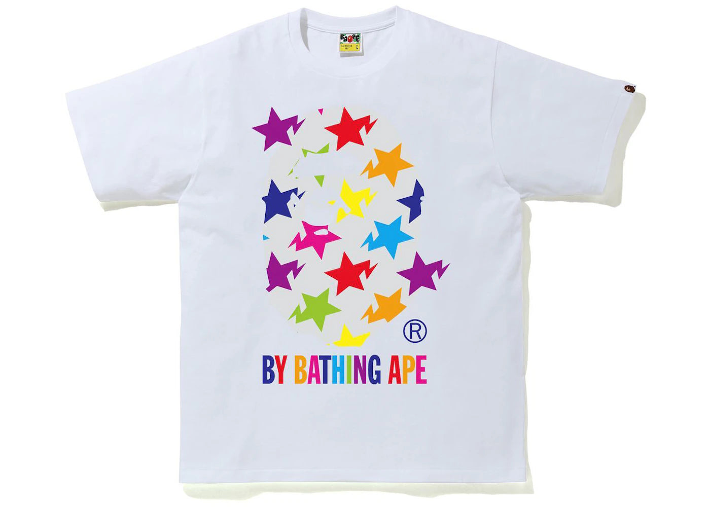 BAPE Sta Pattern By Bathing Ape Tee White