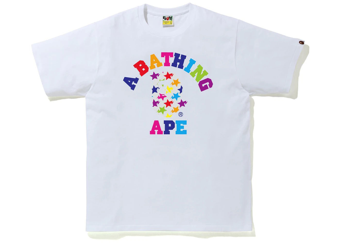 BAPE Sta Pattern College Tee White