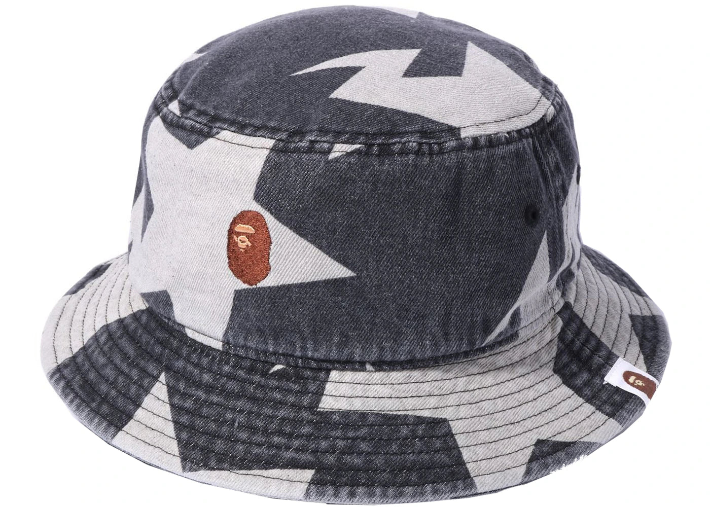 BAPE Sta Pattern Denim Bucket Hat Black