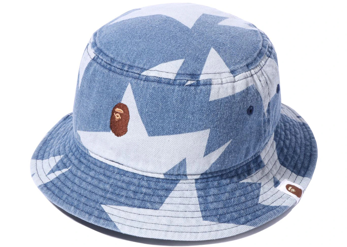 BAPE Sta Pattern Denim Bucket Hat Indigo
