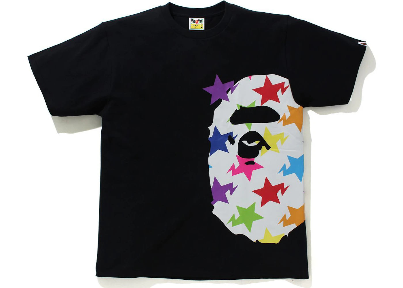 BAPE Sta Pattern Side Big Ape Head Tee Black