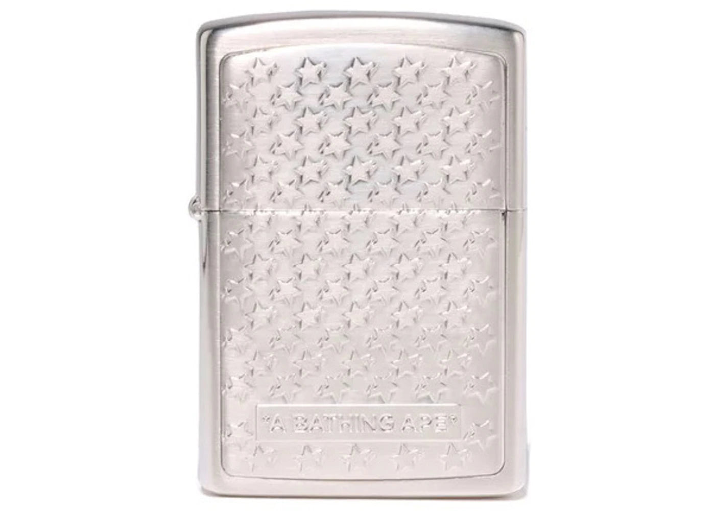 BAPE Sta Pattern Zippo Lighter Silver