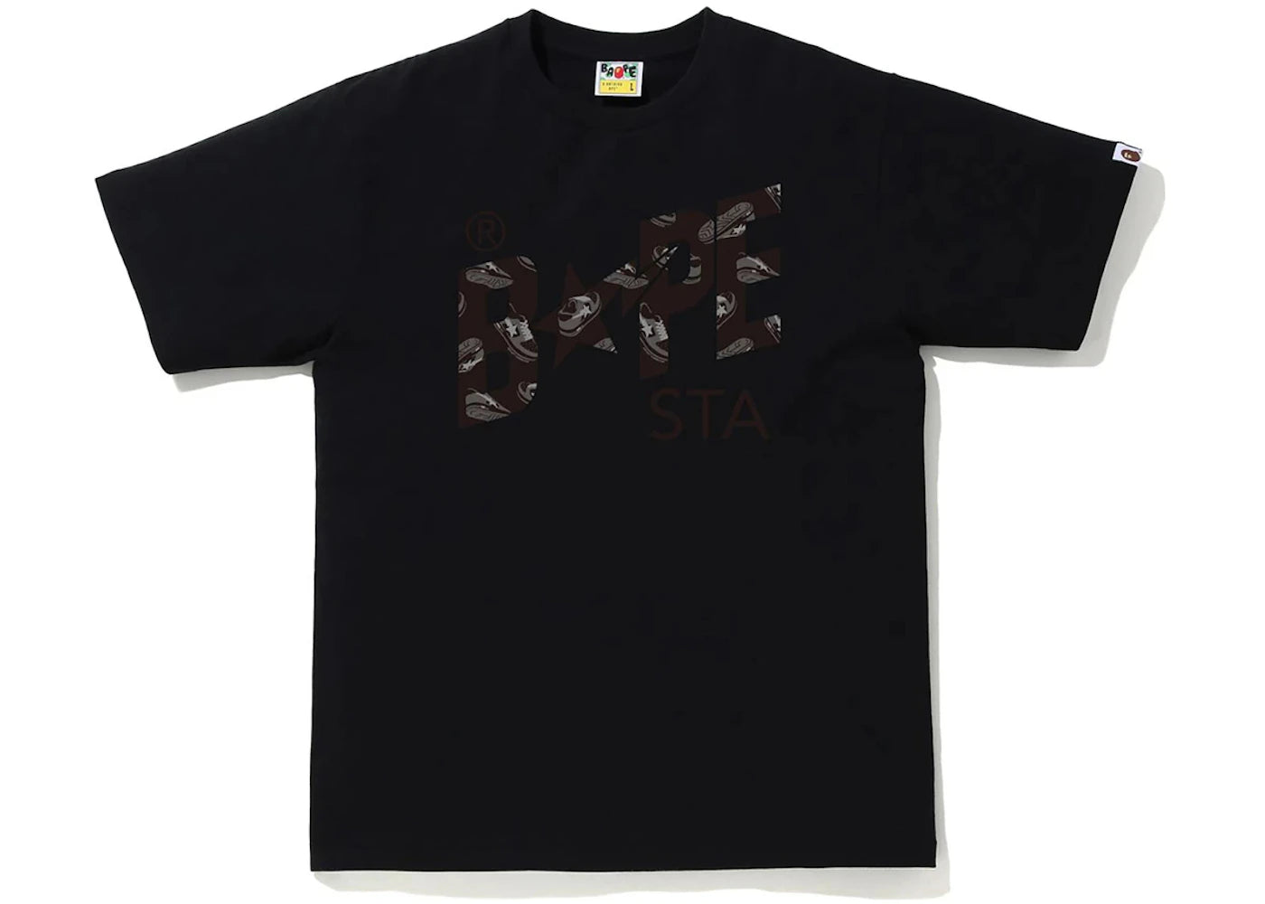 BAPE Sta Random Logo Tee Black/Black