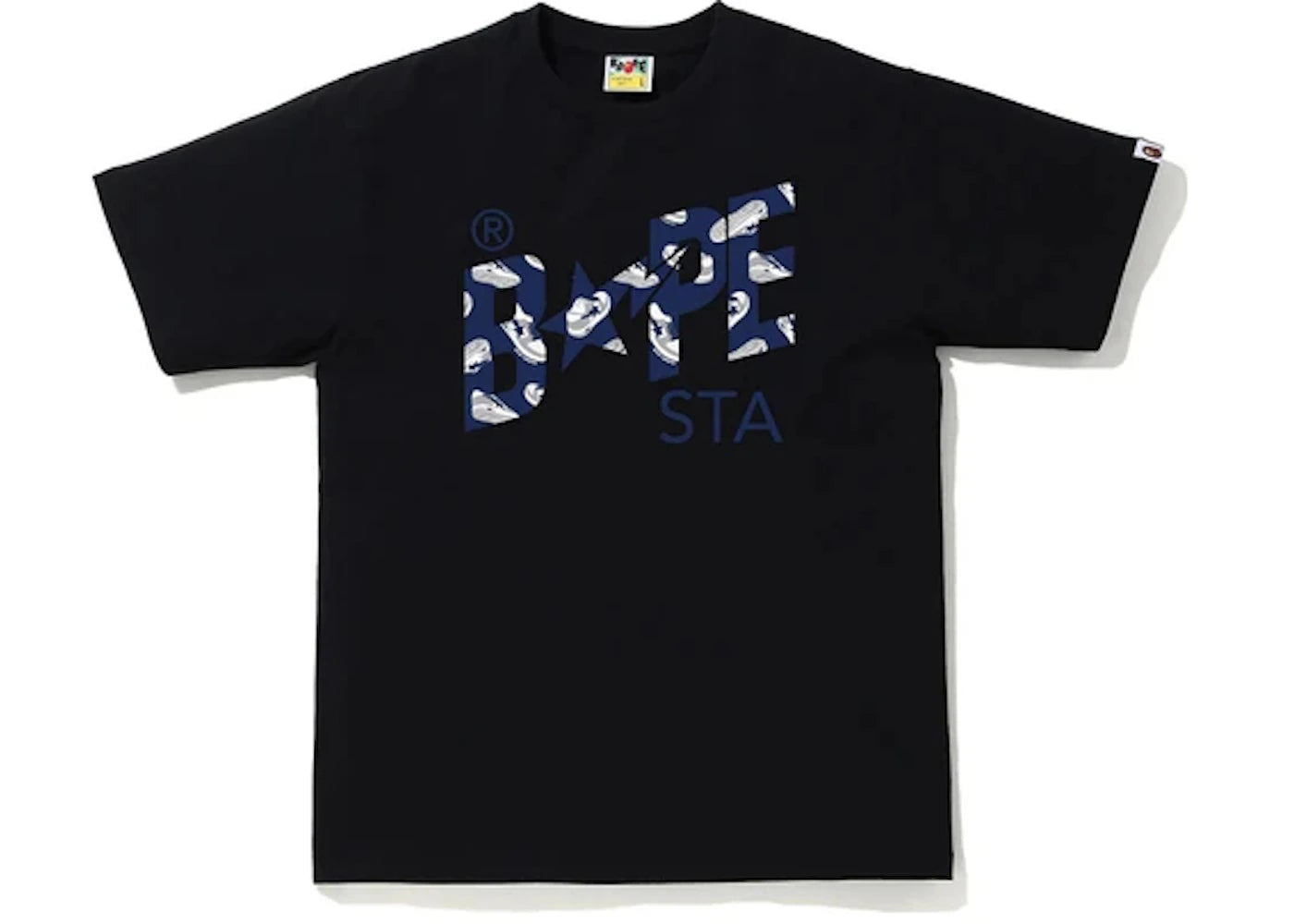 BAPE Sta Random Logo Tee Black/Navy