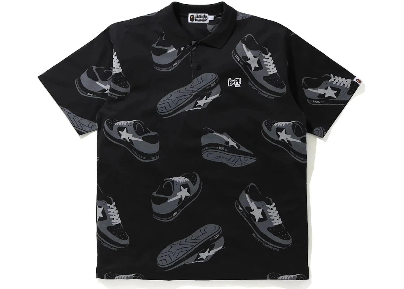 BAPE Sta Random Relaxed Polo Black