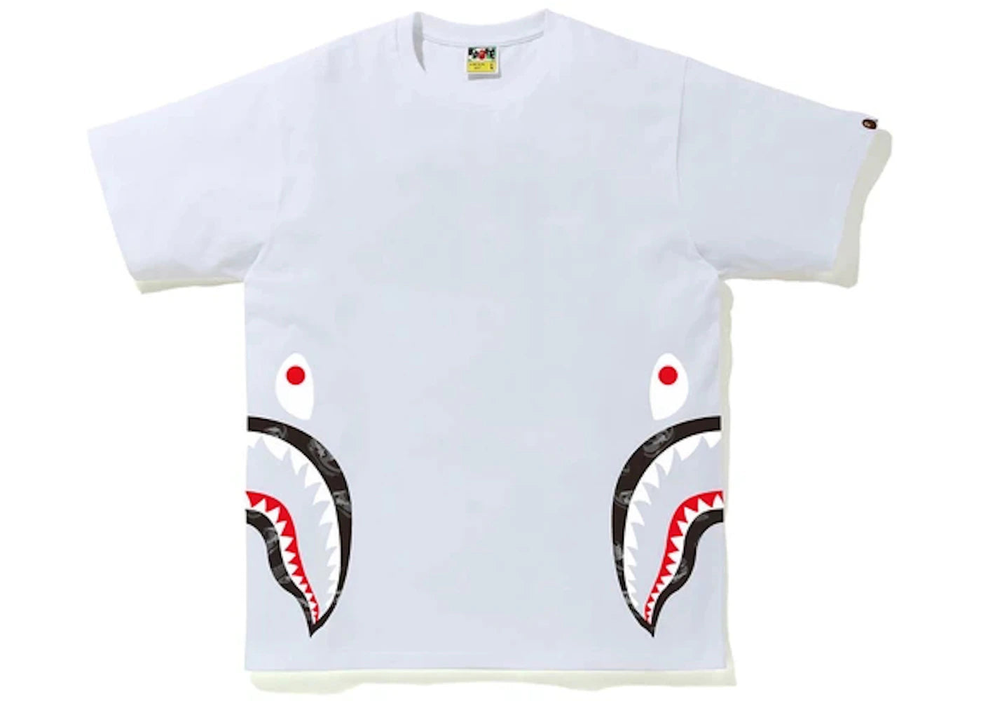BAPE Sta Random Side Shark Tee White/Black
