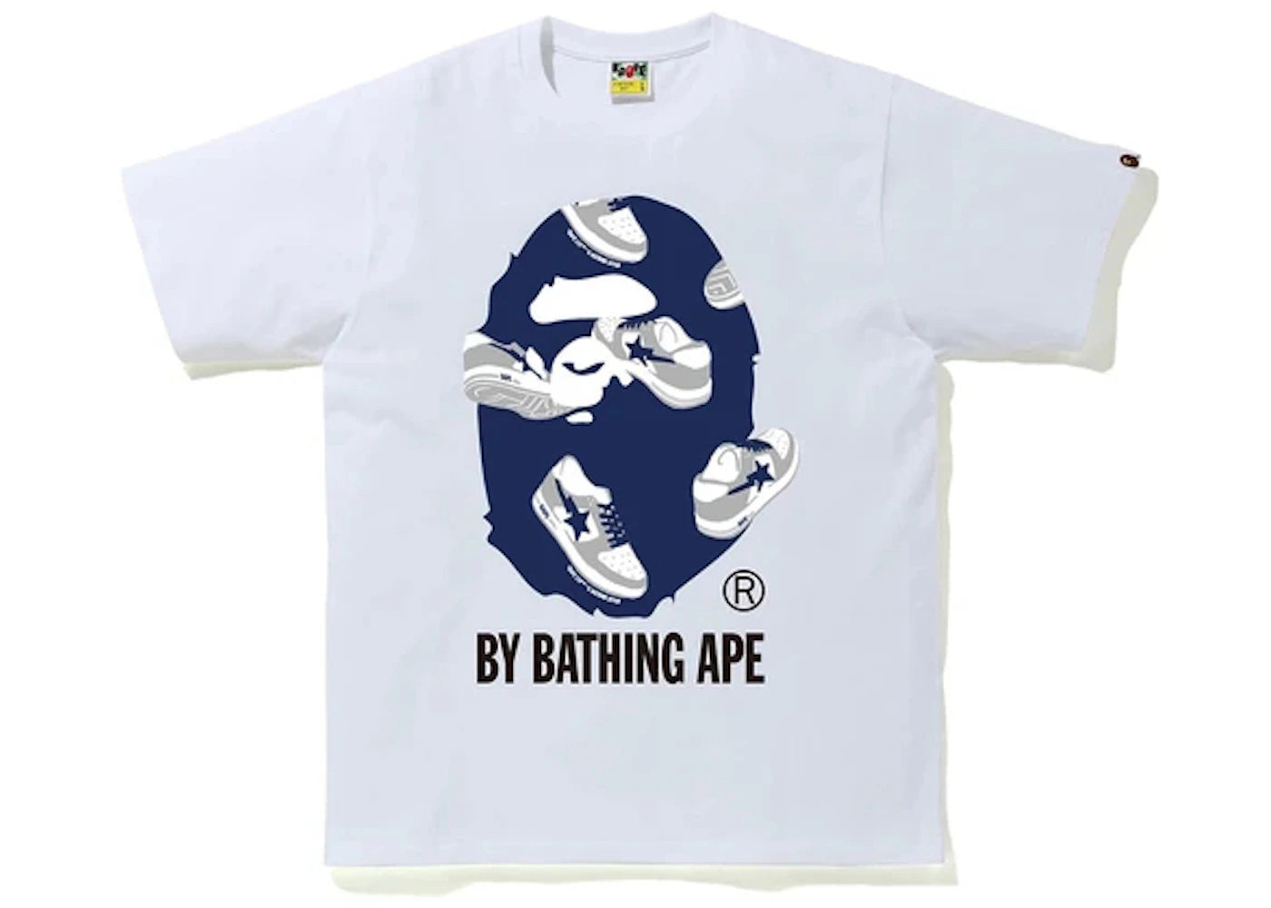 BAPE Sta Random by Bathing Ape Tee White/Navy