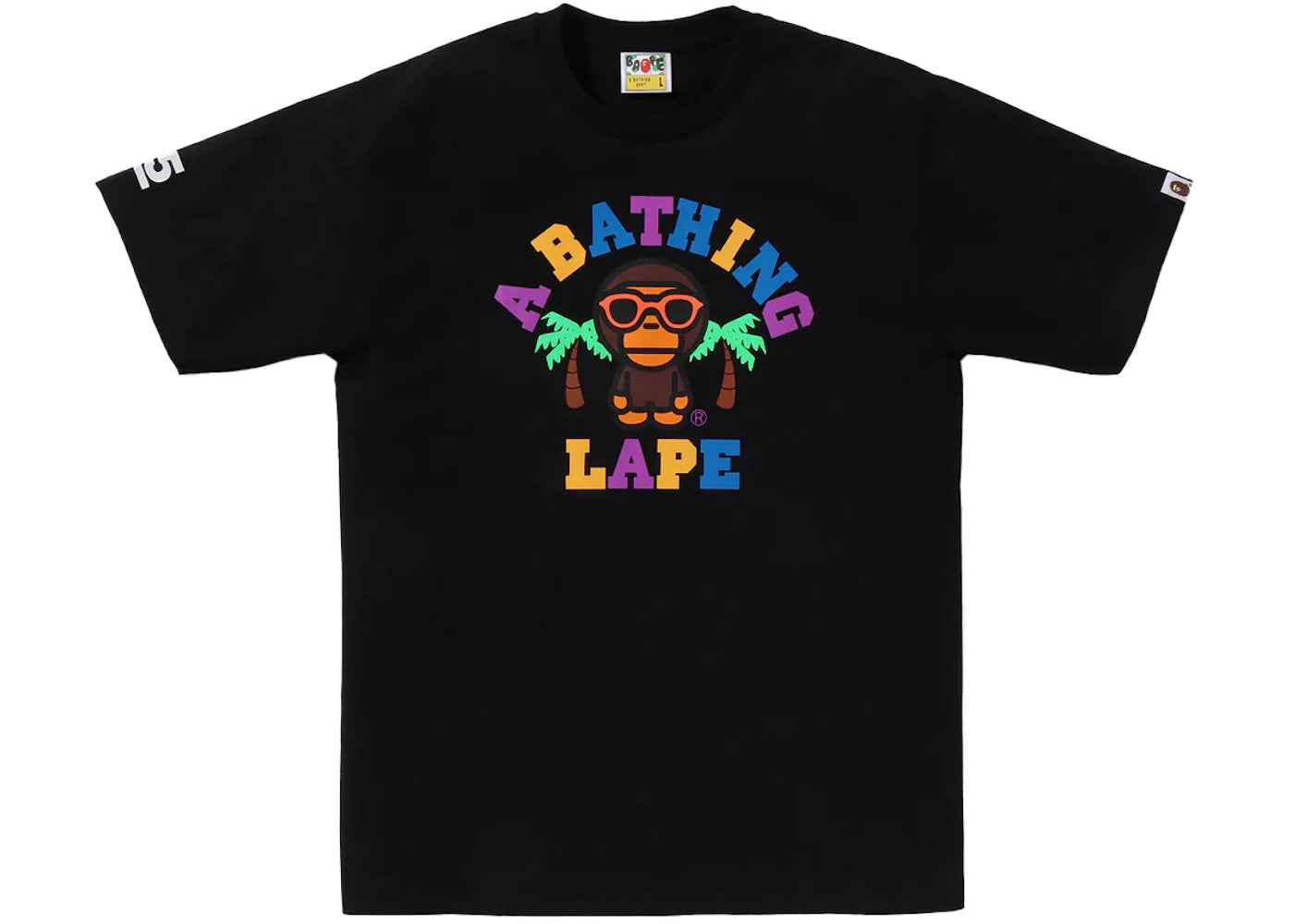BAPE Store LA 5th Anniversary Baby Milo College Tee Black