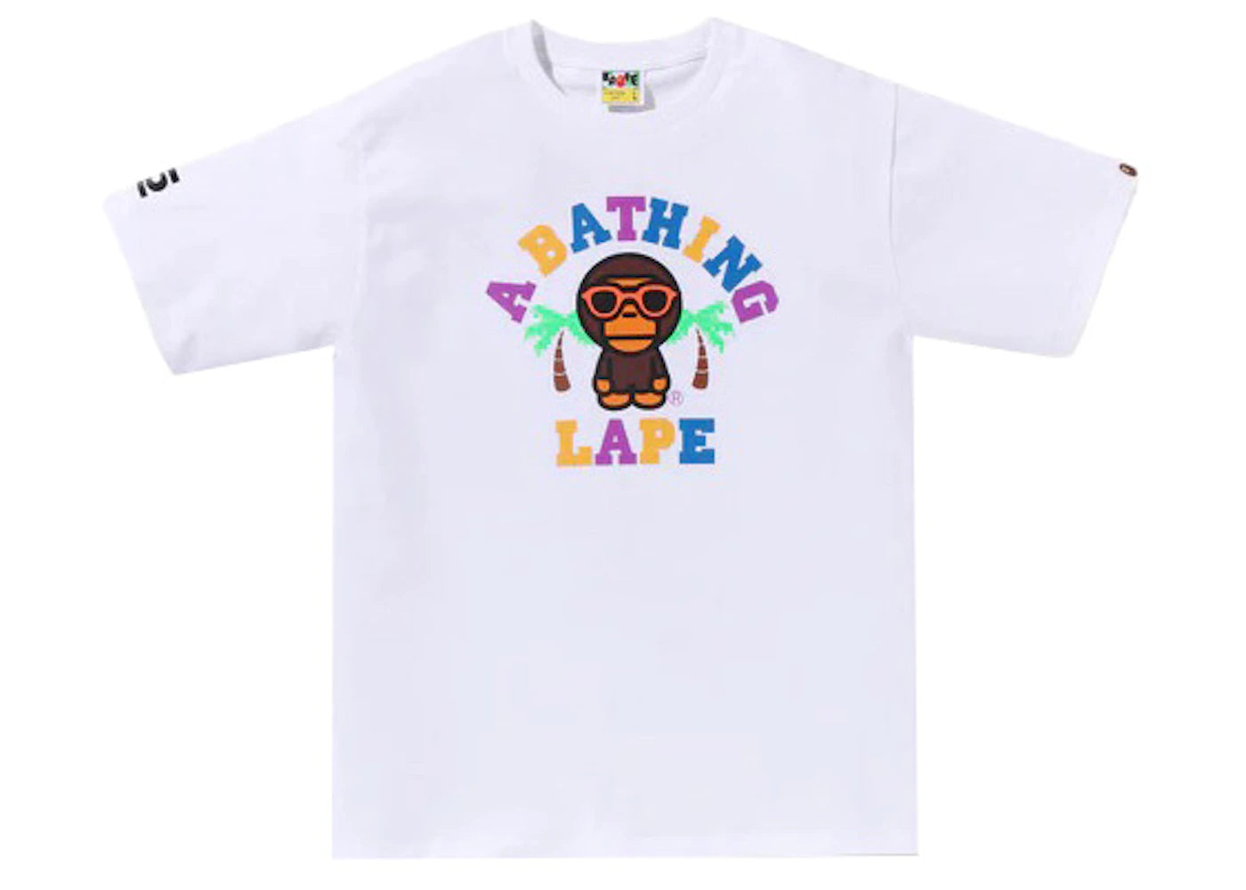 BAPE Store LA 5th Anniversary Baby Milo College Tee White