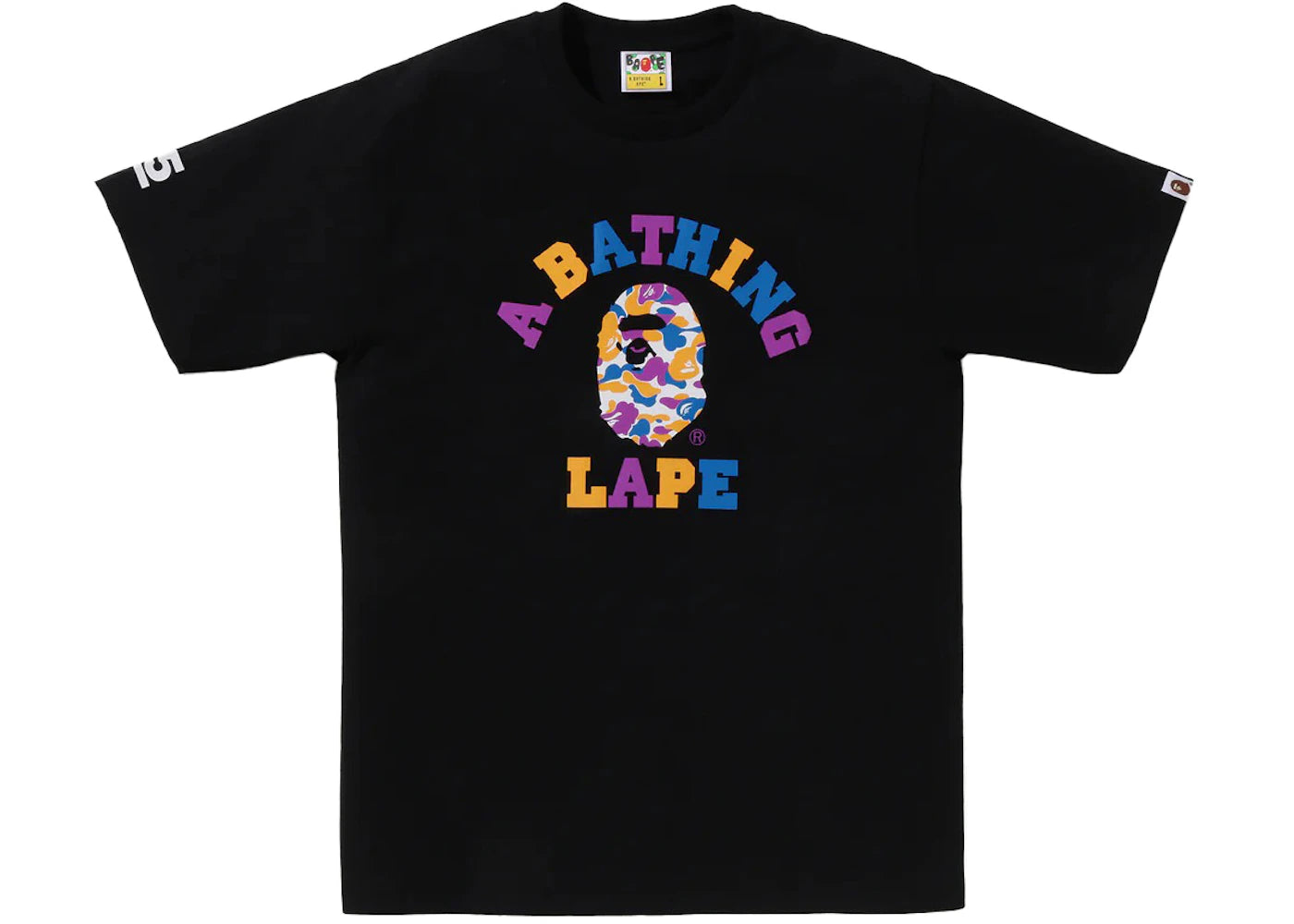 BAPE Store LA 5th Anniversary LA Camo College Tee Black