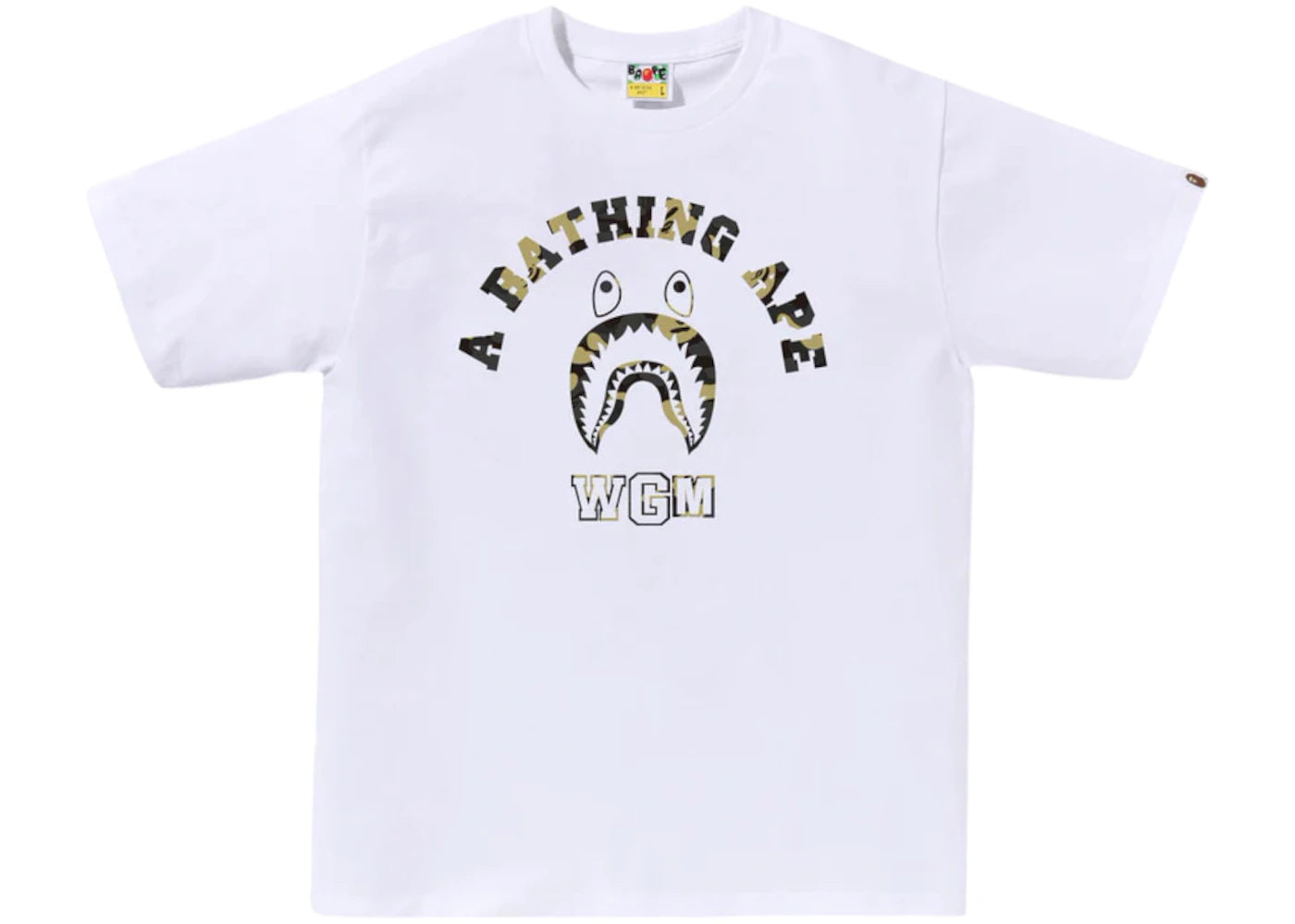 BAPE Store New York Madison Avenue Shark College Tee White
