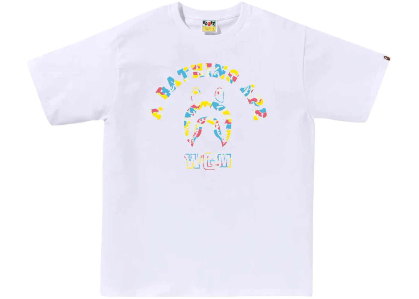 BAPE Store Sanya Shark College Tee White