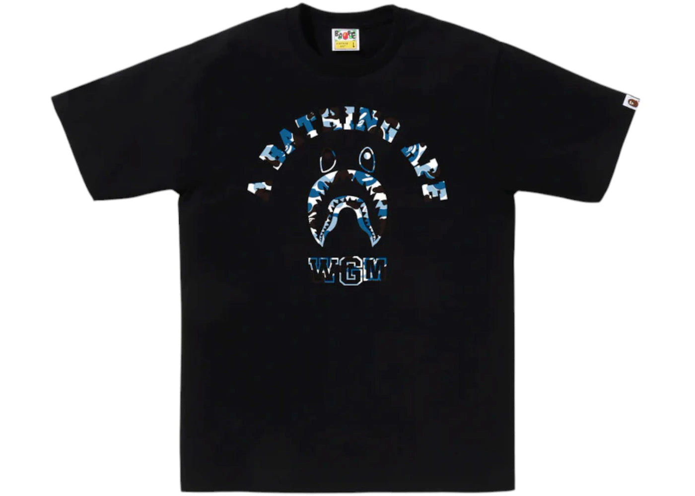 BAPE Store Shenyang Shark College Tee Black