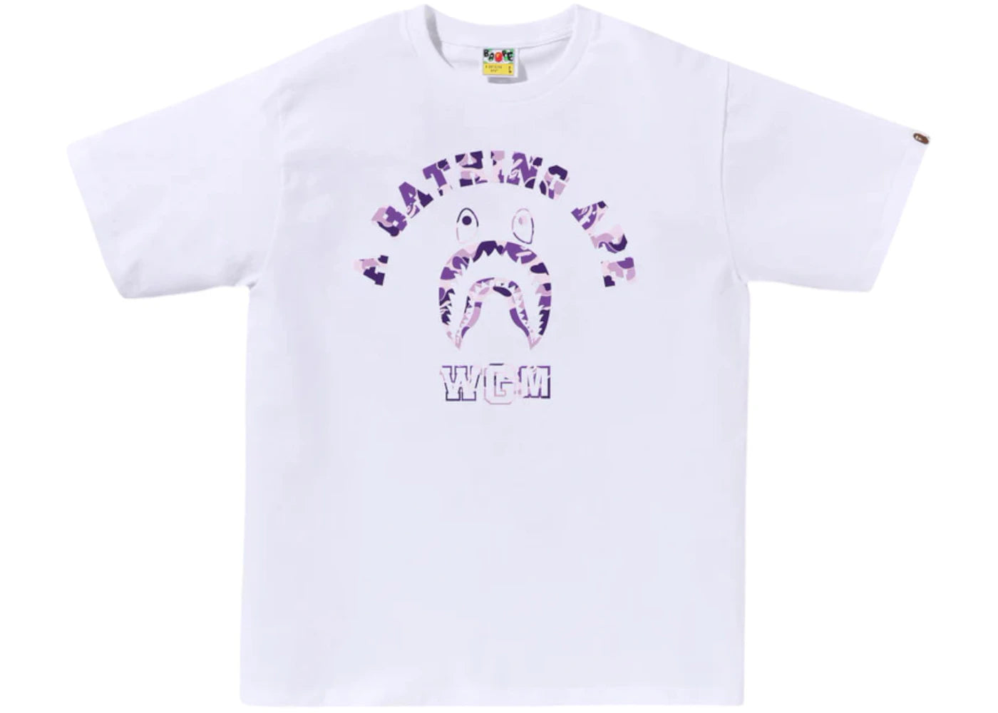 BAPE Store Taipei Shark College Tee White