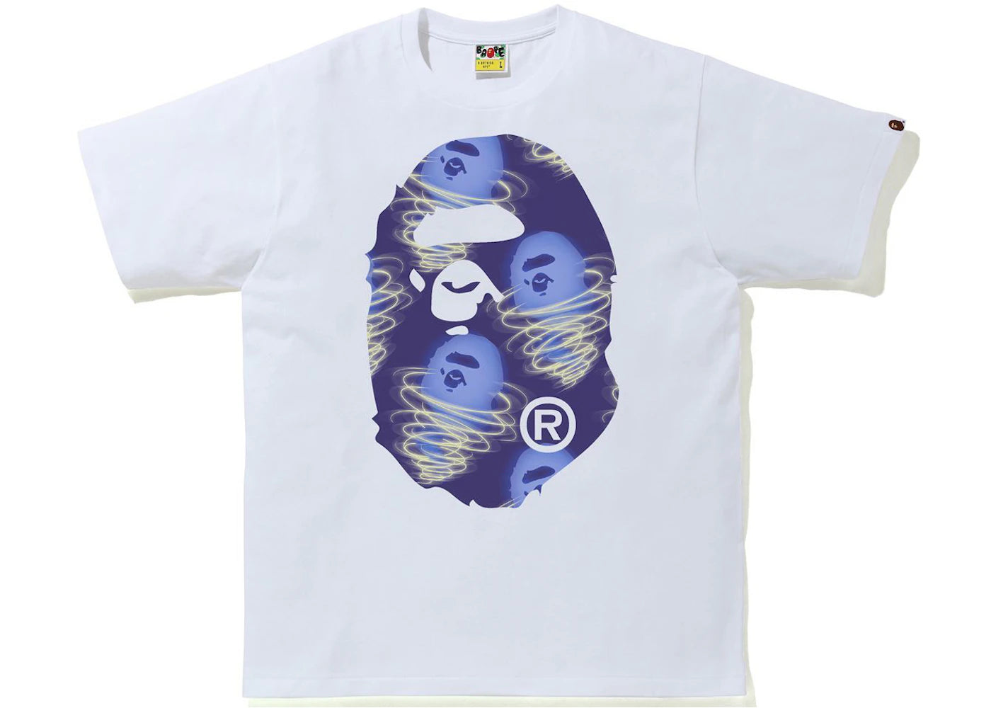 BAPE Storm Big Ape Head Tee White/Purple
