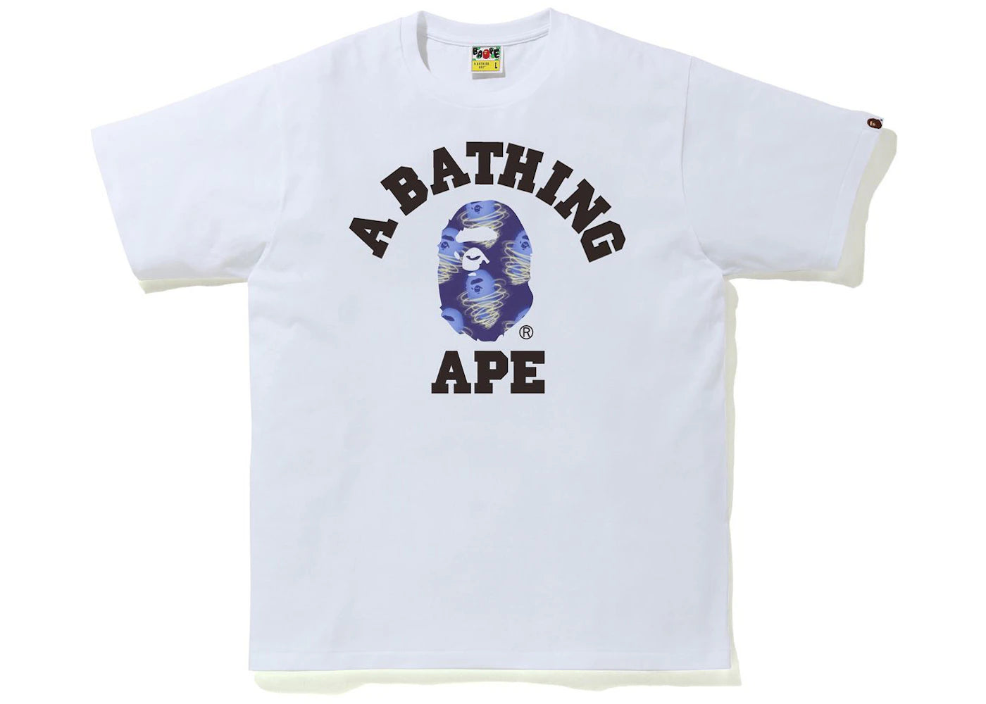 BAPE Storm College Tee White/Purple