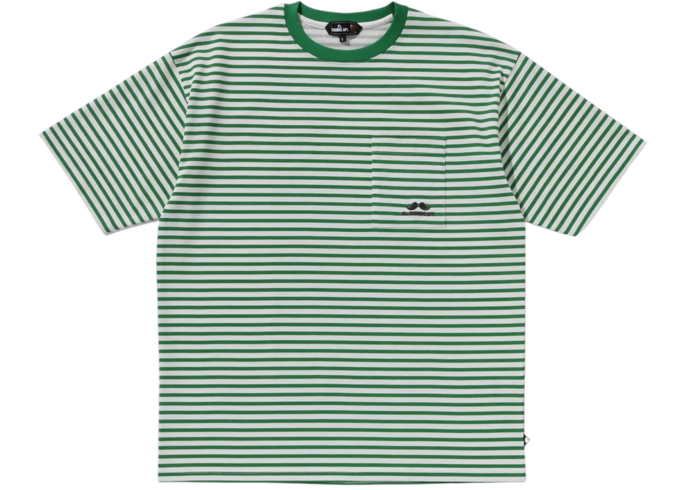 BAPE Stripe Print I Tee Green