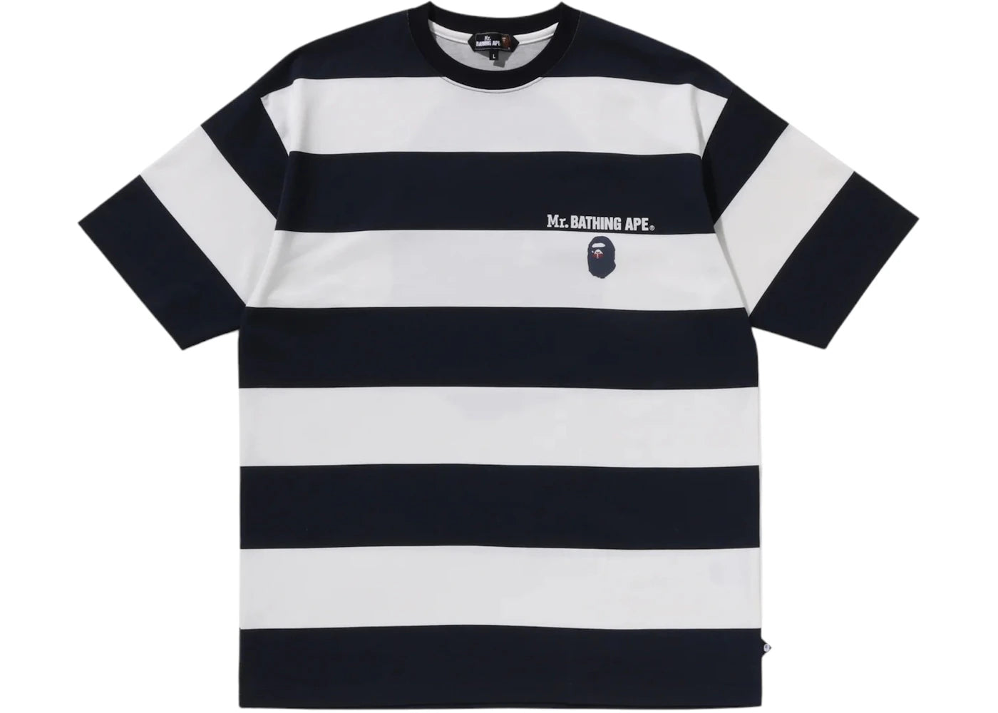 BAPE Stripe Print IV Tee Navy
