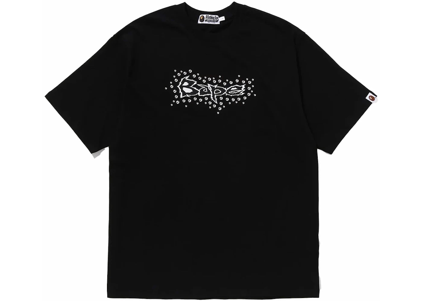 BAPE Studs Bape Logo Relaxed Fit Tee Black
