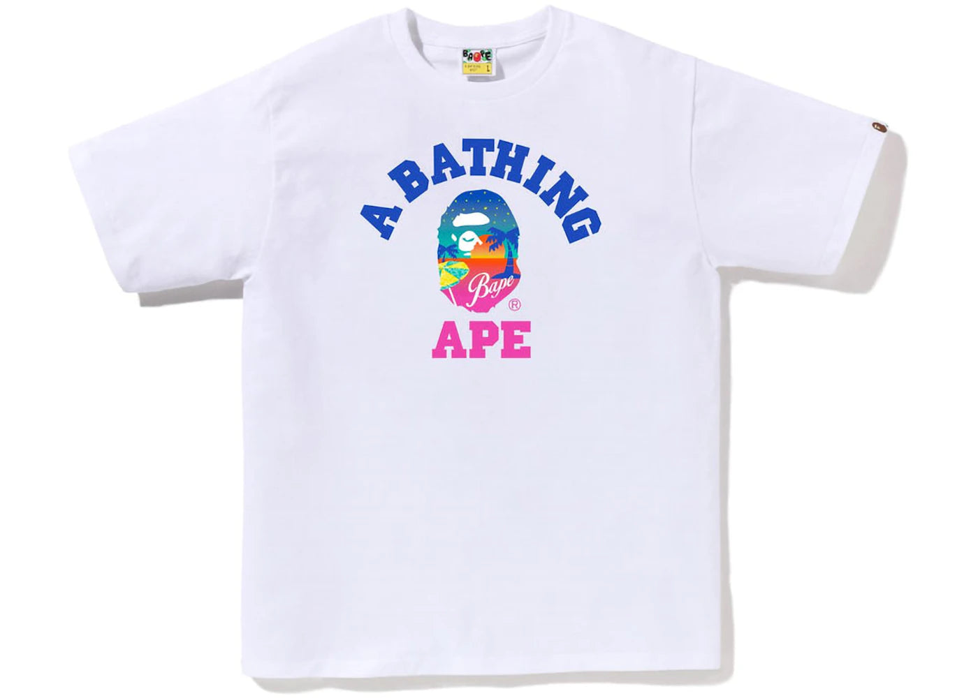 BAPE Sunset Beach Tee White