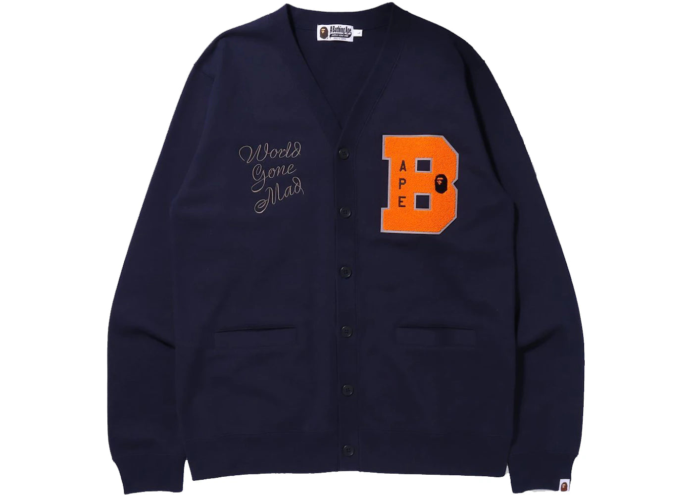 BAPE Sweat Cardigan Navy
